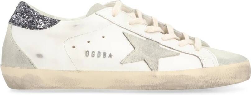 Golden Goose Leren lage sneakers met contrasterende hiel White Dames
