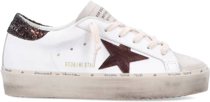Golden Goose Leren Sneakers met Glitter Hiel