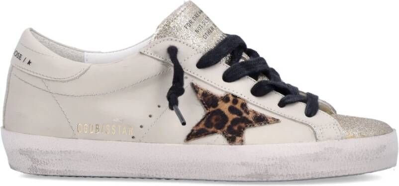 Golden Goose Leren sneakers met glitterneus