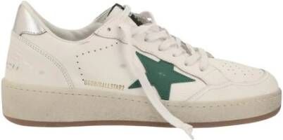 Golden Goose Leren sneakers met sterdetail White Heren