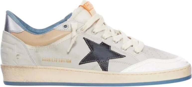 Golden Goose Leren sneakers met vetersluiting en logo