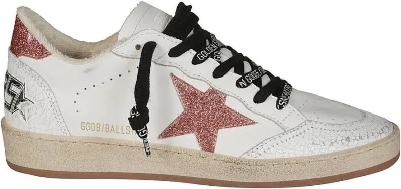 Golden Goose Dames Ballstar Sneaker Wit Roze Multicolor Dames