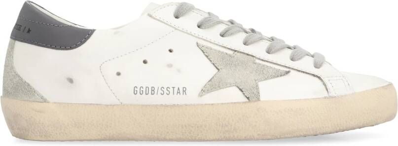 Golden Goose Witte Leren Sneakers met Zijlogo White