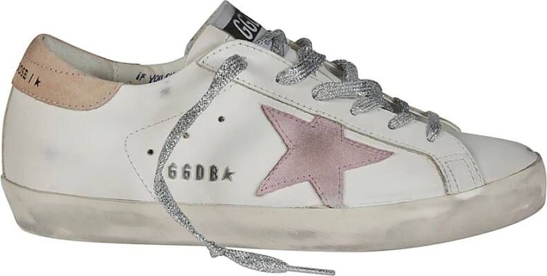 Golden Goose Leren Suède Super Star Sneakers White Dames