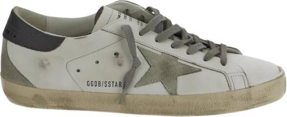 Golden Goose Witte Leren Sneakers met Zijlogo White Heren