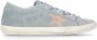 Golden Goose Lichtblauwe Leren Sneakers met Sterlogo - Thumbnail 2