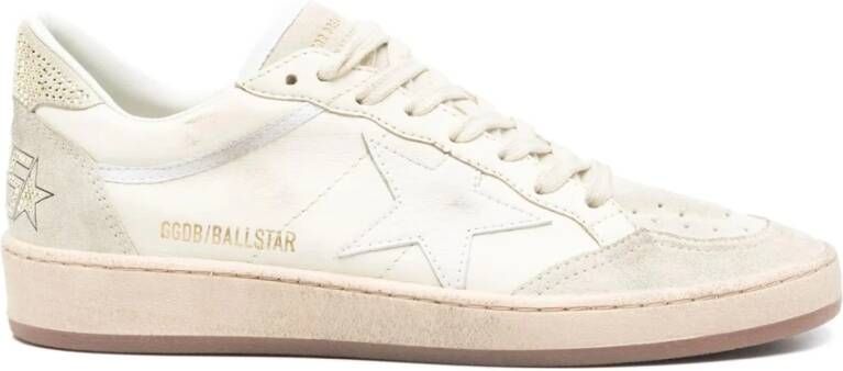 Golden Goose Logo Ball Star leren sneakers met veters
