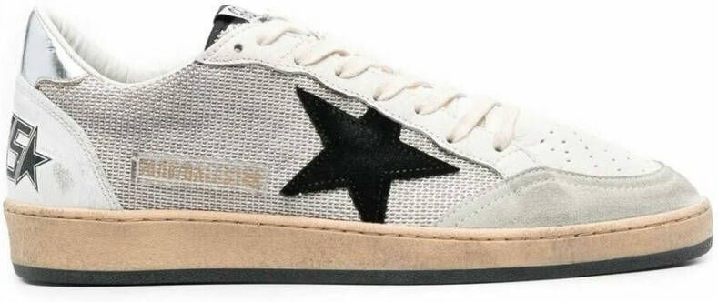 Golden Goose Grijze Sneakers met Net Bovenwerk en Gelamineerde Hak Gray Heren