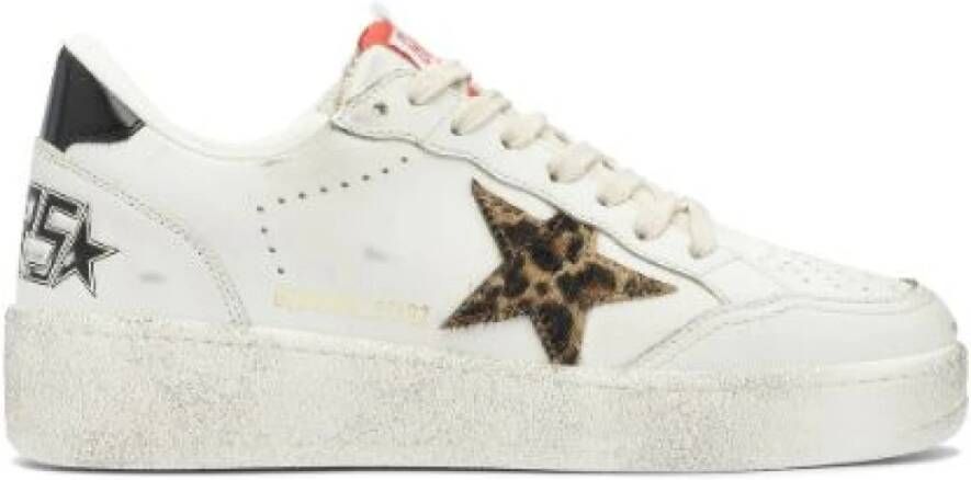 Golden Goose Luipaardprint Platte Schoenen met Zwarte Hak