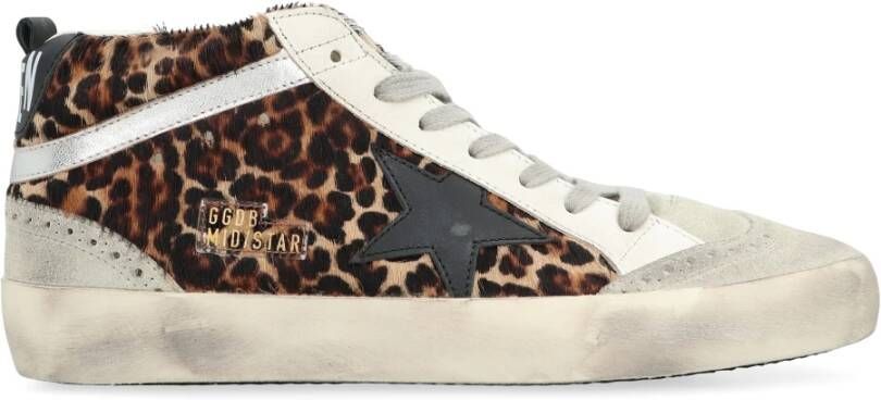 Golden Goose Low-Top Sneakers High-Top Sneakers With Striking Leopard Print Desi in meerkleurig
