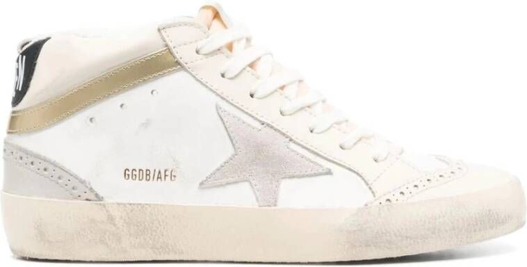 Golden Goose Luxe Mid Star Sneakers voor vrouwen Wit Dames
