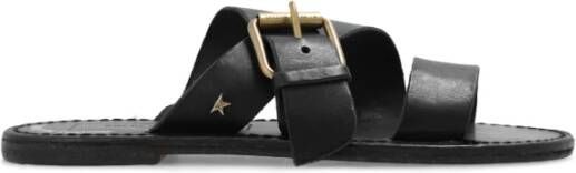 Golden Goose Margaret leren slippers Black Dames