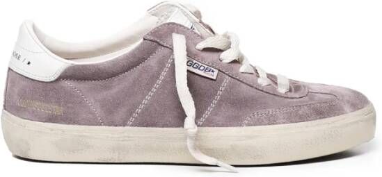 Golden Goose Mauve Suède Veterschoenen Purple Dames