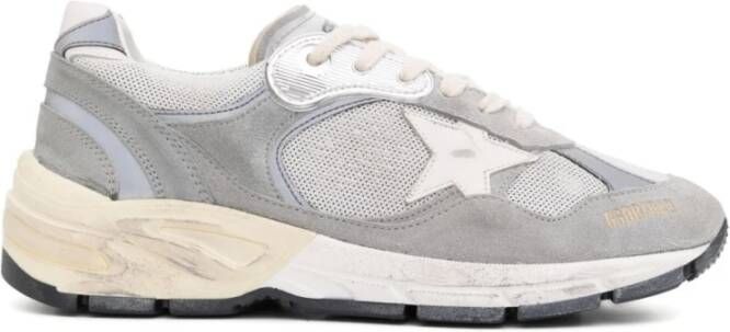 Golden Goose Hardlopende Vader Net Bovenwerk Suède Neus en Spoorleer Ster Gray