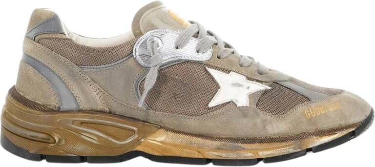 Golden Goose Mesh Dad-Star Sneakers met Suede Details Gray Heren