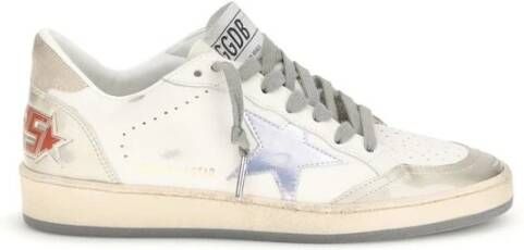 Golden Goose Metallic Leather Star Lace-Up Sneakers