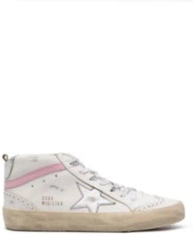 Golden Goose Mid Star High-Top Sneakers White Dames