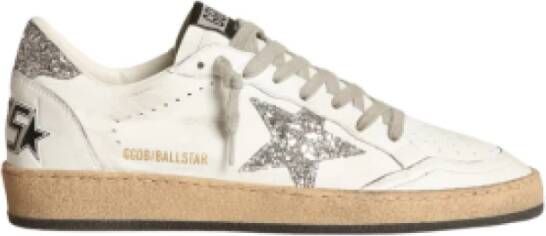 Golden Goose Nappa Bovenkant Sneakers met Zilveren Glitter Ster