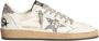 Golden Goose Witte Ballstar Sneakers met Glitter Ster en Hak White Dames - Thumbnail 4