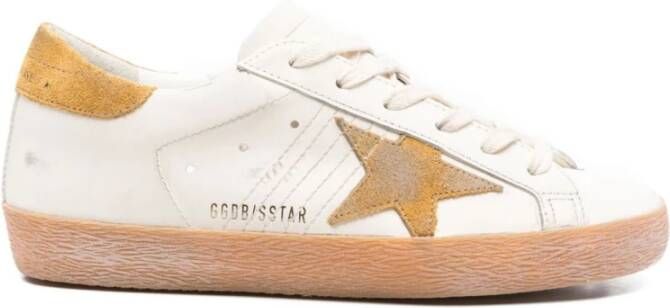 Golden Goose Oker Sneakers met Witte Ster Patch