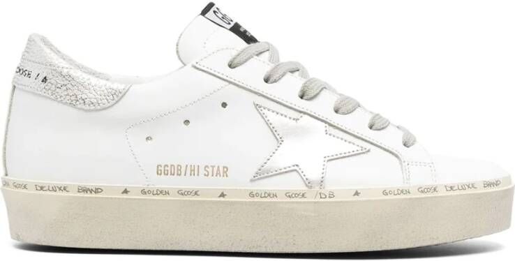 Golden Goose Platform Leren Sneakers Hi Star White Dames