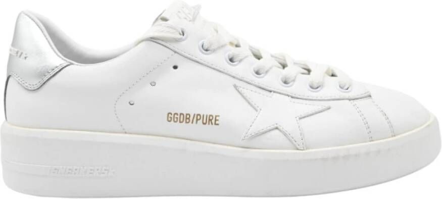 Golden Goose Pure Star White Silver Sneakers White Dames