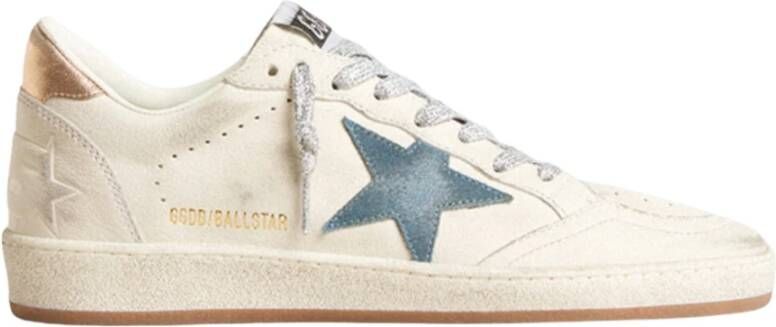 Golden Goose Retro Ball Star Sneakers Wit Blauw Peach White Heren