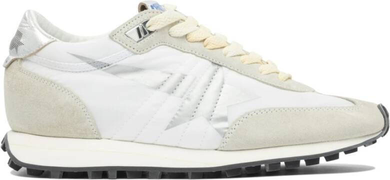 Golden Goose Low-Top Sneakers Nylon Sneakers With Beige Suede Inserts in wit
