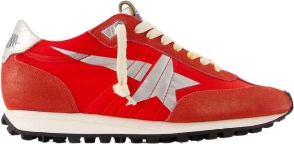 Golden Goose Rode leren hardloopschoenen Red Dames