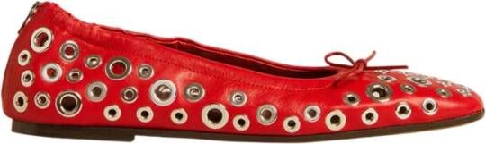 Golden Goose Rode leren studschoenen