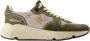 Golden Goose Ronde Neus Sneakers in Kaki Wit Rood Beige IJs - Thumbnail 1
