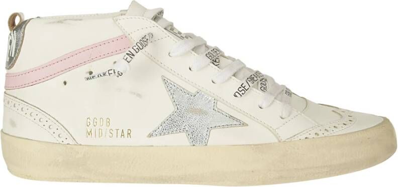 Golden Goose Gelamineerde Ster Leren Sneakers White Dames