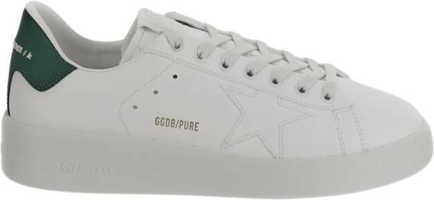 Golden Goose 10502 Wit Groen Pure Bio Based Upper en Star Matt Leren Hak Sneakers White Heren