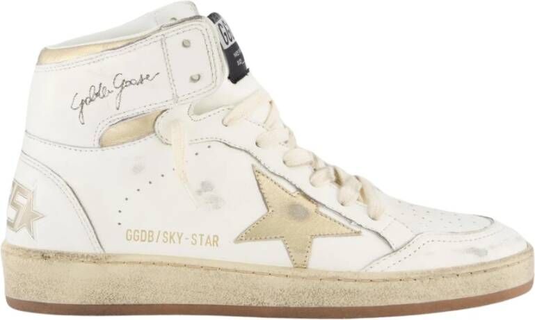 Golden Goose Sky Star Sneaker Wit Goud White Dames