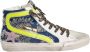 Golden Goose Low-Top Sneakers Dames Slide Satin With Hibiscus Crys in wit - Thumbnail 6