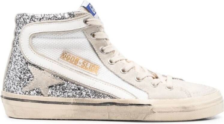 Golden Goose Sneakers met glitterdetail van leer White Dames