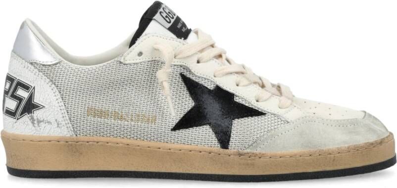 Golden Goose Grijze Sneakers met Net Bovenwerk en Gelamineerde Hak Gray Heren