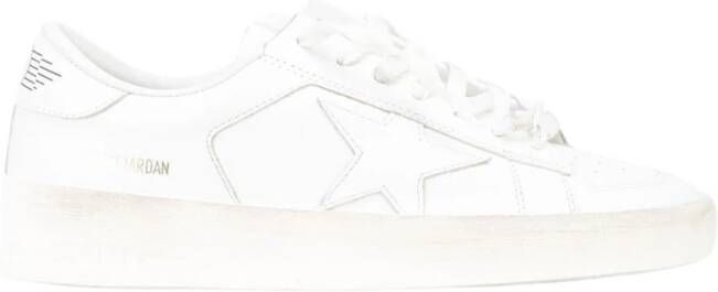 Golden Goose Witte Leren Sneakers met Metallic Ster White