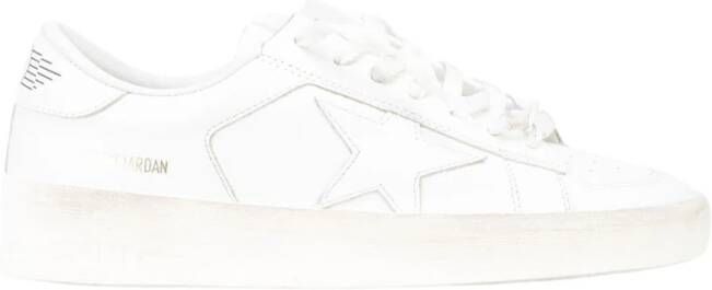 Golden Goose Witte Leren Sneakers met Metallic Ster White Dames