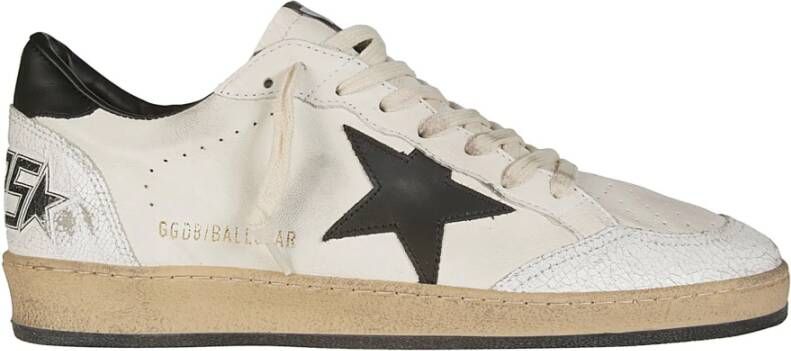 Golden Goose Leren sneakers met gekraakte neus en spoor White Heren