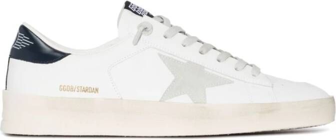 Golden Goose Verbeter je sneaker game met 10220 White Ice Black Stardan Leren Bovenwerk Suède Ster Glanzende Leren Hak Sneakers White Heren