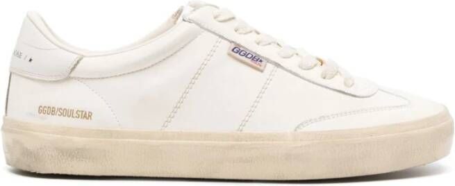 Golden Goose Witte Leren Sneakers Soul-Star White Heren