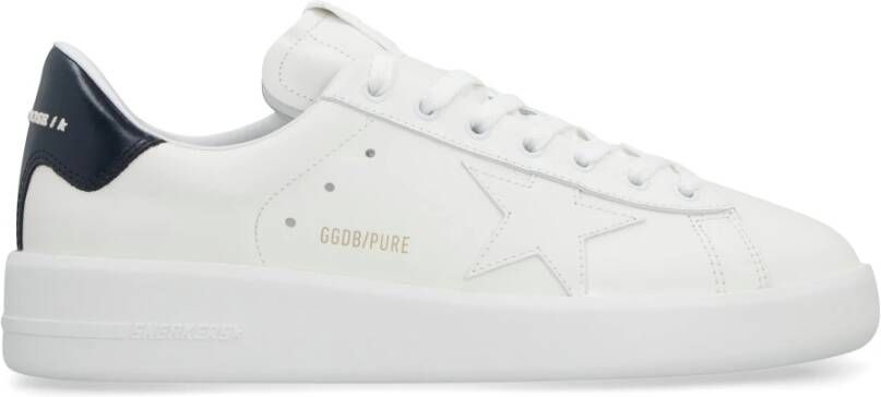 Golden Goose Witte Blauwe Pure Star Leren Bovenkant en Glanzende Leren Hak Wit Heren - Foto 2
