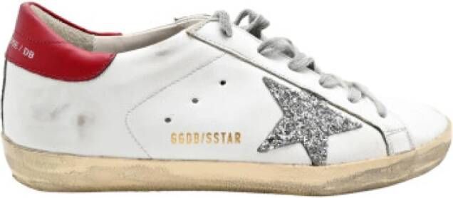 Golden Goose Super-Star Witte Leren Sneakers Multicolor Dames