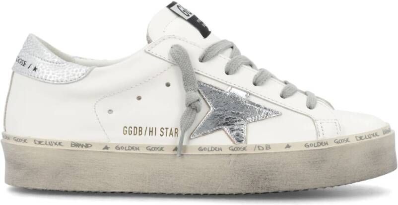 Golden Goose Witte Zilveren Leren Sneakers White Dames - Foto 1