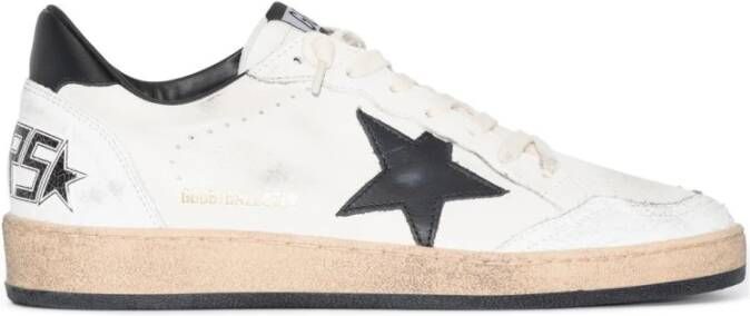 Golden Goose Witte Leren Sneakers met Vintage Afwerking White Dames