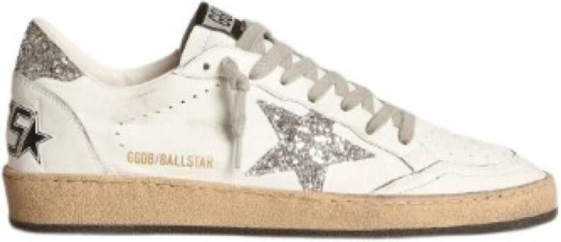 Golden Goose Witte Ballstar Sneakers met Glitter Ster en Hak White Dames - Foto 3