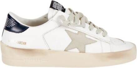 Golden Goose Witte Leren Sneakers met Sterrenpatch White Dames