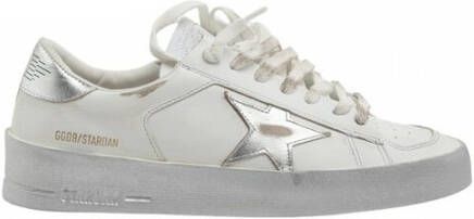 Golden Goose Witte Leren Sneakers met Metallic Ster White Dames