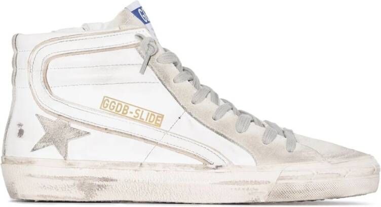 Golden Goose Slide Baskets in White Leather Wit Dames